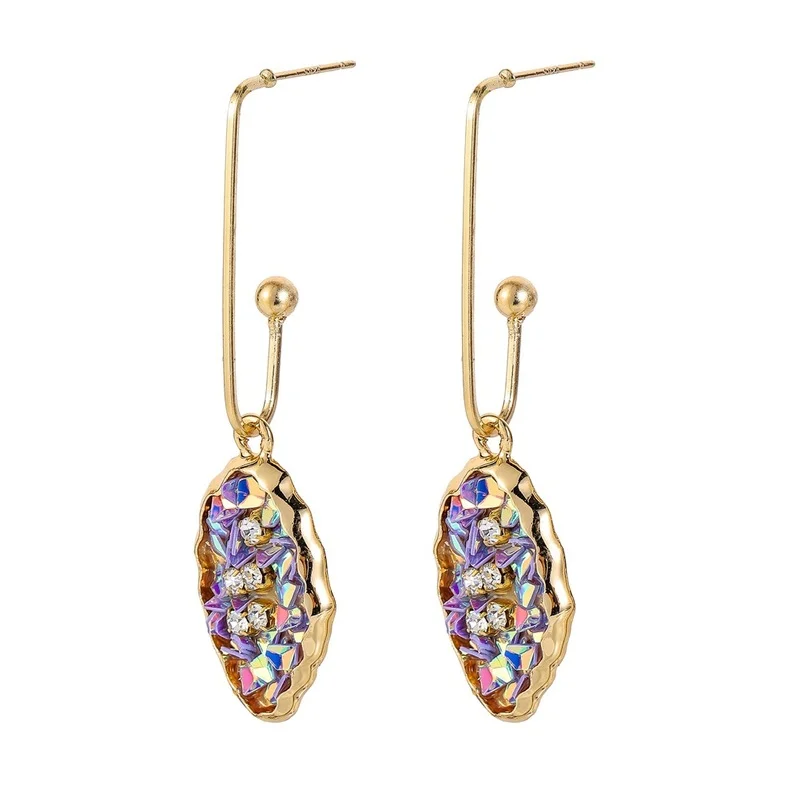 

Minar Chic Bling Bling Stone Leaves Drop Earrings for Women Gold Color Hooks Geometrical Hanging Dangle Earrings Oorbellen 2021