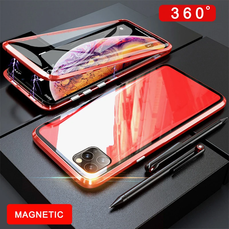 Магнитный чехол для Apple iphone 11 Pro 360 Защитный чехол для iphone 11pro Max a iphone 11pro двойное стекло в рамке чехол Fundas Coque