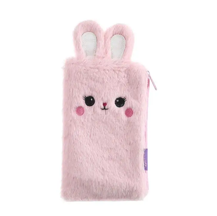 

1 Pcs Cute Rainbow Color Rabbit Plush Pencil Case Large Capacity Gift School Pencil Box Pencil Bags School Supplies Stationery