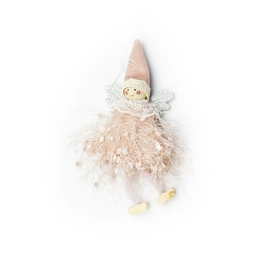 Креативная маленькая кукольная Рождественская елка висящая синяя/темно