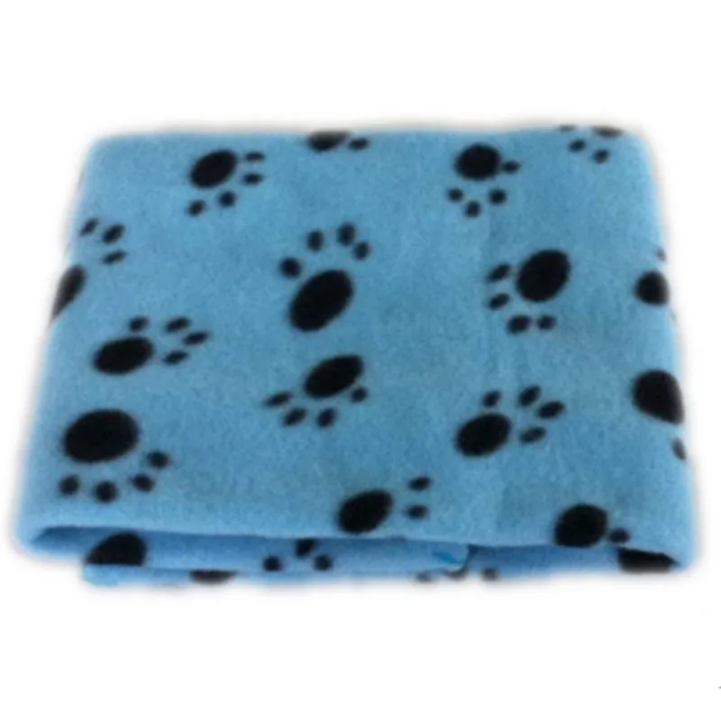 light blue2 Милый коврик для кошек и собак мягкое теплое одеяло с рисунком лапы из флиса, дизайн для домашних животных, Лежанка для щенков, теплый продукт для домашних животных, чехол для подушек, полотенце - Цвет: light blue2