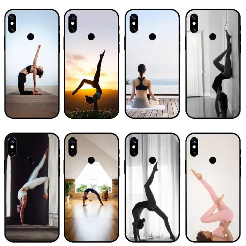 

Beautiful Stature Yoga woman girl Phone Case For Xiaomi Redmi 7 8 9t a3Pro 9se k20 mi8 max3 lite 9 note 9s 10 pro cover