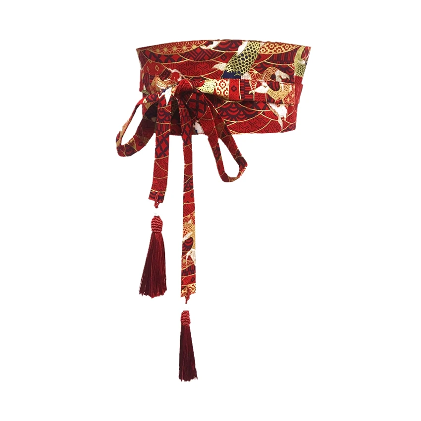 Пояс-кимоно Женский в японском стиле оригинальный бандажный юката с принтом Оби