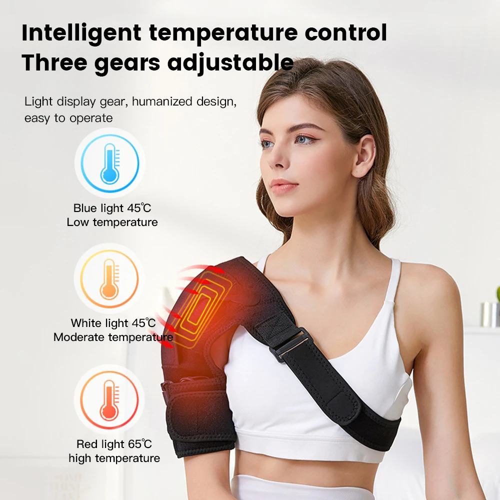 Hot Electric Massager Shawl Heating Pad Adjustable Frozen Arm Shoulder Bursitis Tendinitis Shoulder Heat Therapy Brace Massager