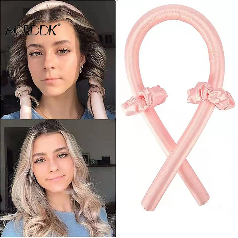 

Hair Roller With 2 X Hair Bands Soft Foam Heatless Hair Curler For Long Hair No Heat Safe & Friendly To Hair For Women DW