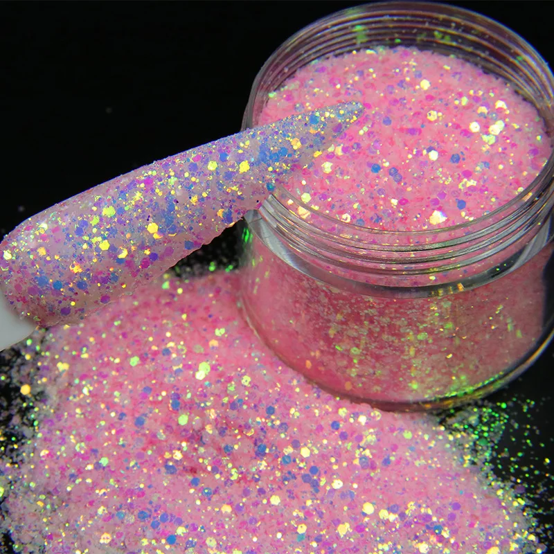 

10g Holographic Photochromic Nail Art Glitter Powder Sequins Laser Acrylic Nail Powder for Decoration Nail Art Accessories