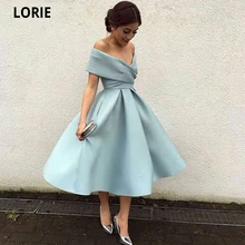 LORIE vestidos De noche con escote en V, prenda De satén, Simple, plisado, Formal, talla grande, 2021 (1)
