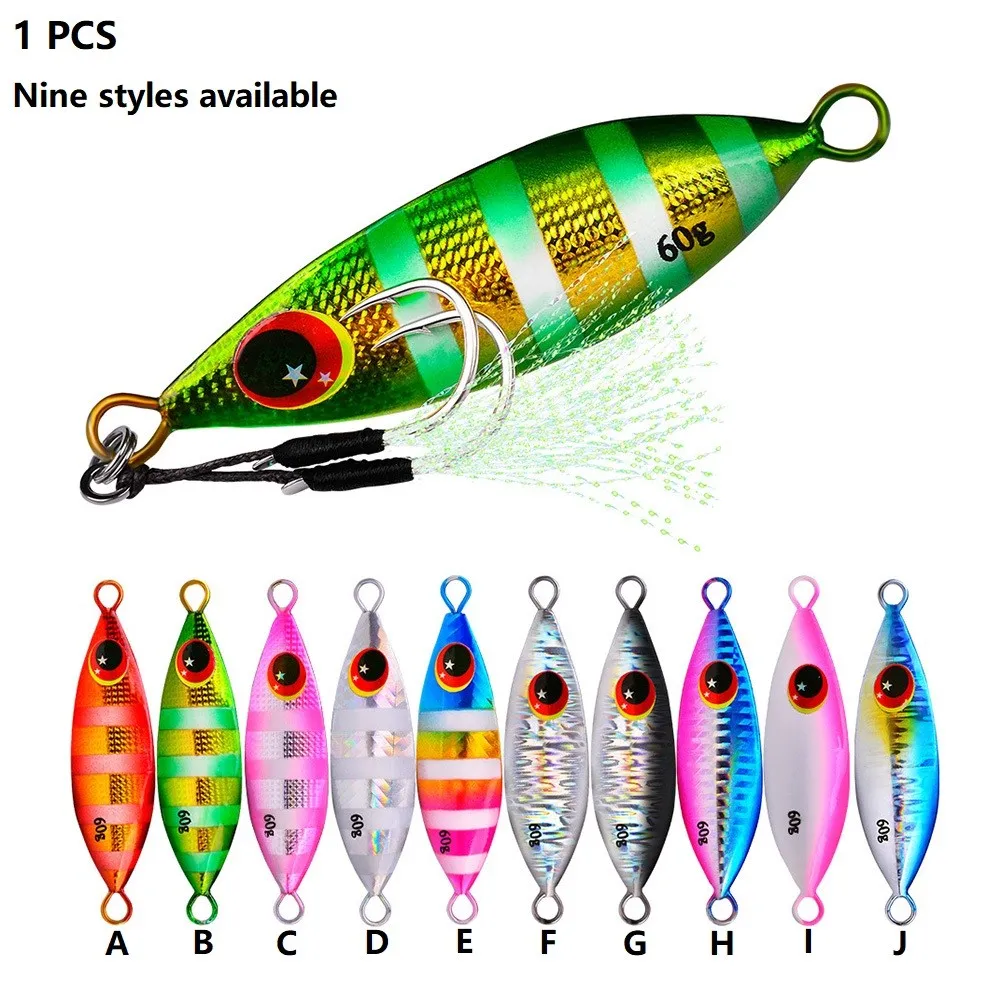 

1pcs Fishing Lure 8.5cm Sinking Lead Metal Flat Jigs Jigging Bait Sea Fishing Metal Lure Fake Bait Lead Fish Bionic Bait