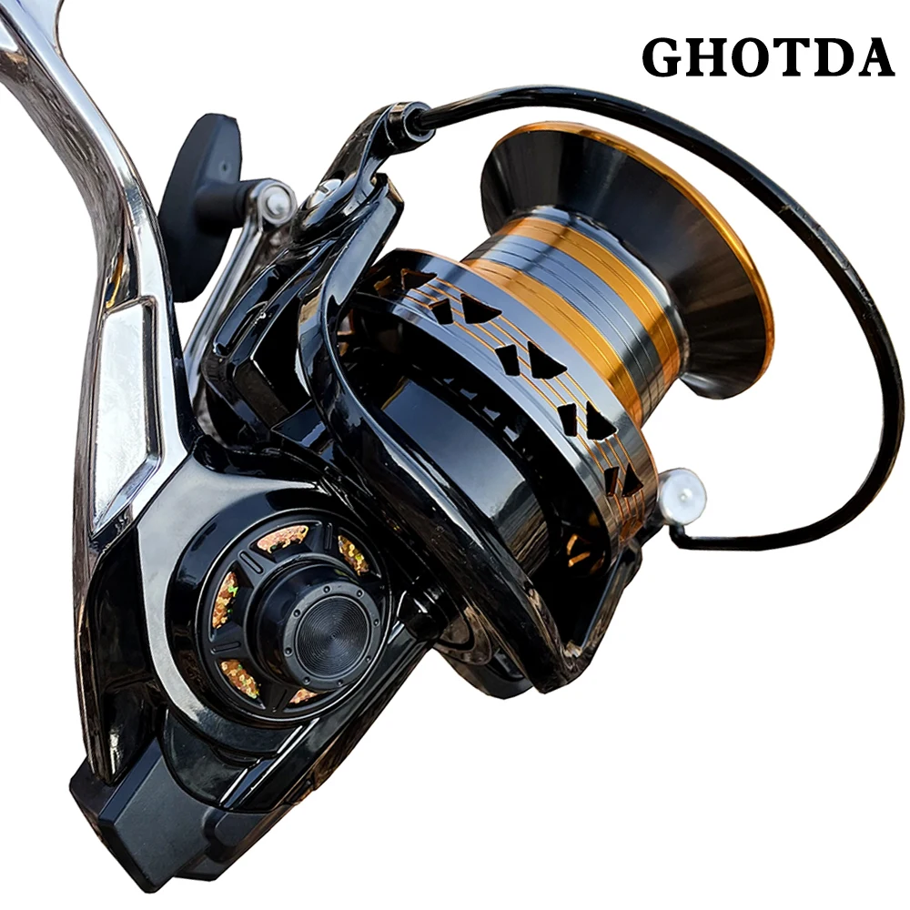 

GHOTDA Max Drag 30KG 9000-12000Series Large Fishing Reel All Metal Rocker Strong Pulling Force Reel