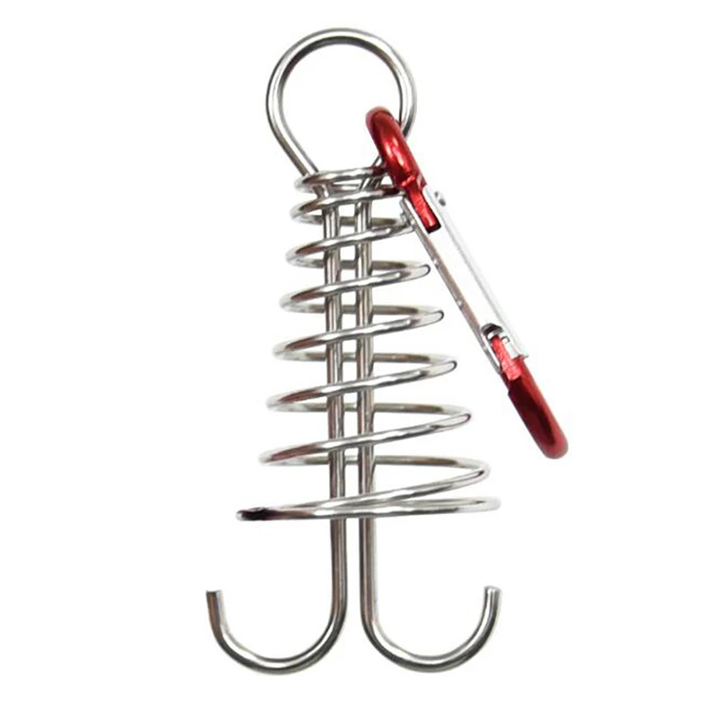 

10pcs Awning Tent Fixed Hook Buckle Plank Floor Spring Nails Fixed Hook