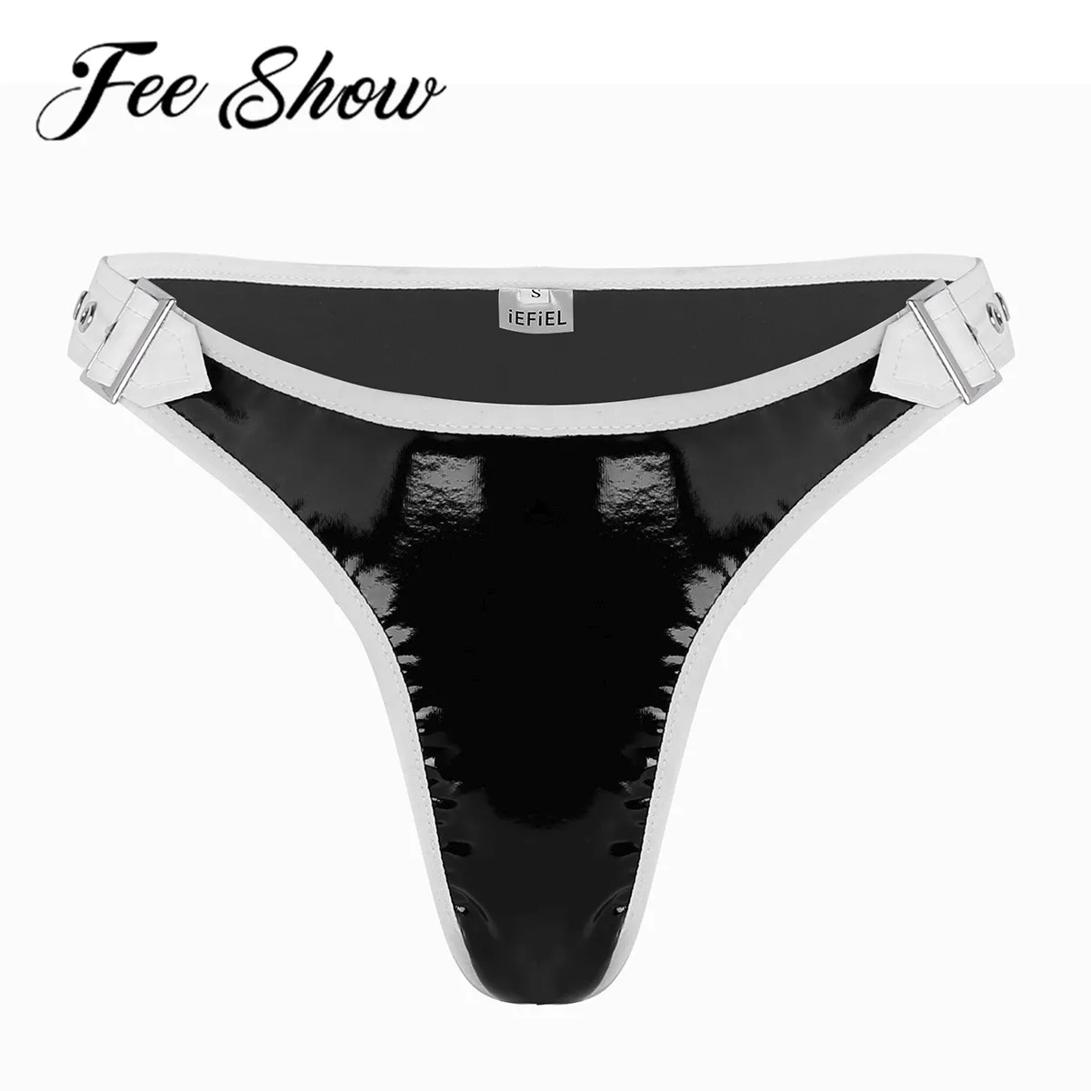 

Женское черное сексуальное латексное нижнее белье, нижнее белье, сексуальное женское эротическое блестящее нижнее белье, кожаные трусики с...