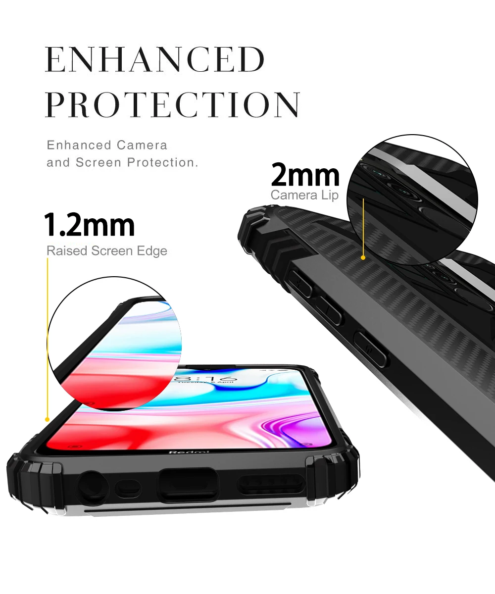 Чехол для телефона с перстнем и подставкой Xiaomi Redmi Note 8 pro cc9 10 k20 9T 8T A3 лучшая защита