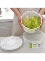 2021 new manual lettuce leaf vegetable dehydrator salad spinner strainer drain filter