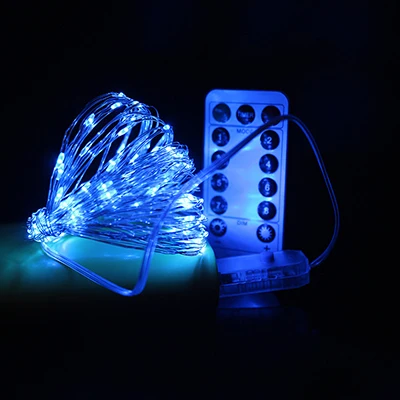 Blue 5M-10M/50-100 USB leds Silver Wire LED String lights Holiday lighting Fairy Garland For Christmas Tree Wedding Party Decoration - Испускаемый цвет: Blue