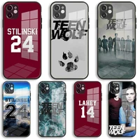 teen wolf stilinski 24 lahey soft glass silicone case for iphone 13 12 11 pro x xs max xr 8 7 6 plus se 2020 s mini balck cover