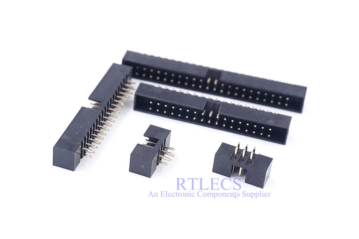 100 шт. 0 079 &quot2 мм PCB IDC Box Header 6 8 10 12 14 16 18 20 24 26 30 34 40 60 Pin сквозное отверстие