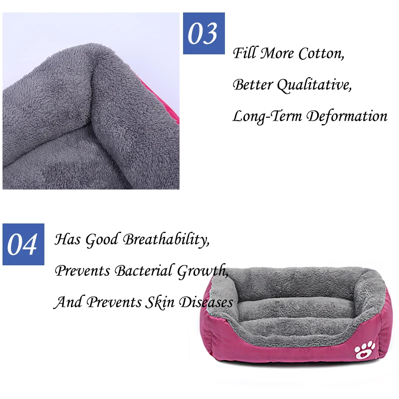 Зимняя теплая хлопковая кровать для домашних животных маленьких средних и