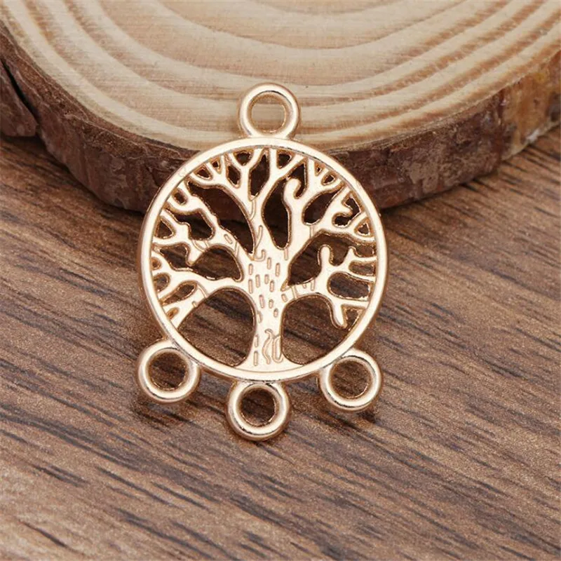 

SIXTY TOWFISH 20 Pieces DIY Jewelry Accessories 20*28mm Alloy Ancient Retro Style Materials Flower Charms