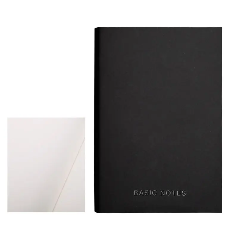 L-Blank Page Креативный блокнот черный кожаный чехол блокнот дневник планировщик Бизнес Стиль пустая линия страниц школьные офисные принадлежности - Цвет: L-Blank Page