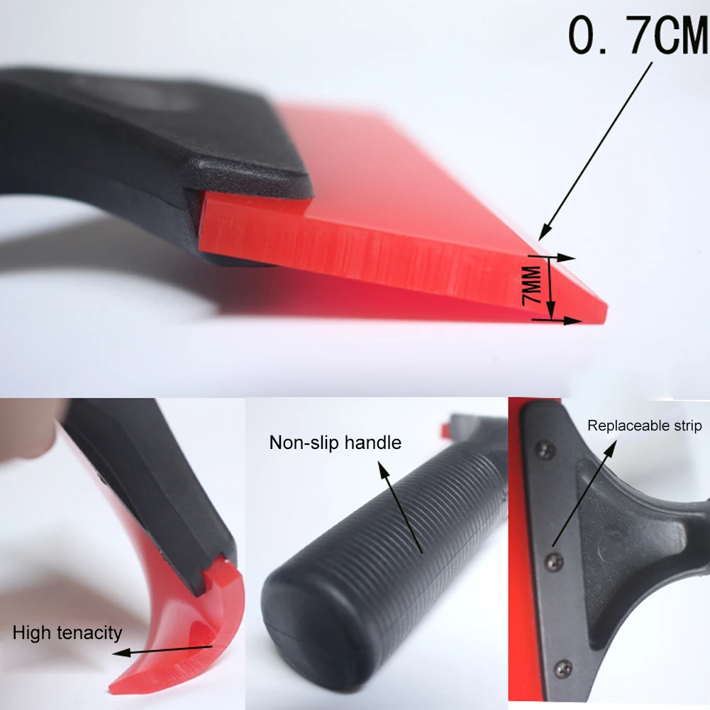 

1pc Window Tools Handle Rubber Glass Tendon Blade Car Scraper Snow Shovel Cleaning