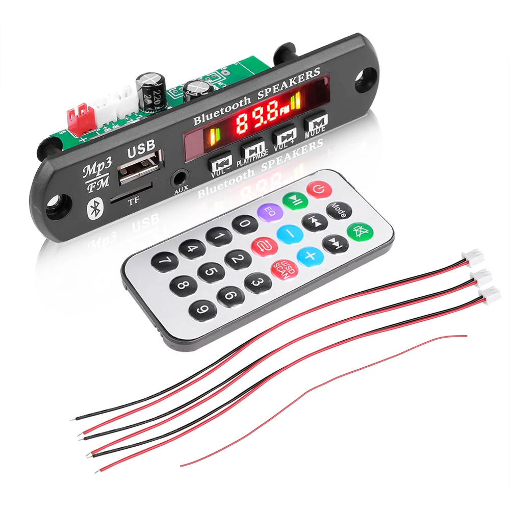 Kebidumei Новый Bluetooth 12 В WMA MP3 модуль декодер плата стерео USB автомобильный пульт