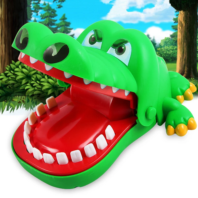 

Hot Sell Creative Practical Jokes Mouth Tooth Alligator Hand Children's Toys Family Games Classic Biting Hand Crocodile GameToys