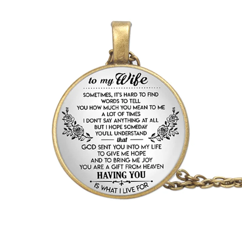 Домашние аксессуары для моей жены модное подвесное ожерелье брелок подарок