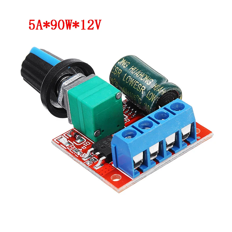 Мини DC-DC мотором 12В Скорость Управление; модуль 5A 90W PWM 4,5 V-35 V DC Регулируемый Скорость контроль регулятора переключатель регулятора 24V
