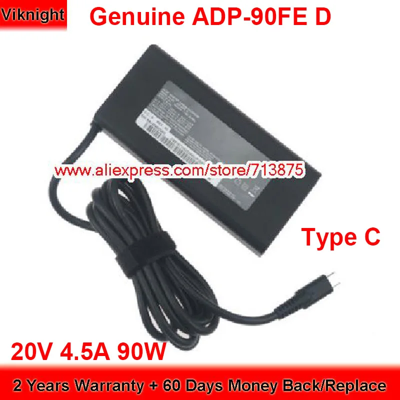 

Genuine 20V 4.5A Ac Adapter with Type-c Plug for Msi PRESTIGE 14 I7-10710U 14 A10RB 14 A10SC 15 A10SC/GTX 1650MAX-Q Power Supply