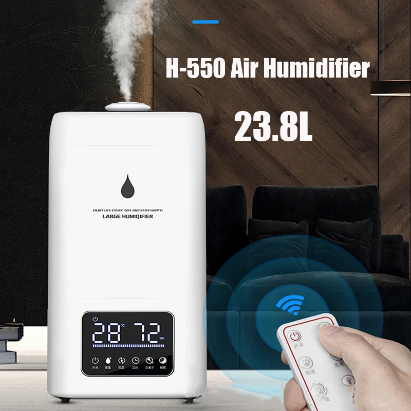 

1PC 23.8L Air Humidifier Machine 220V Large Capacity Industry Grade Humidifier Application H-550 Air Humidifier With 12H Timing