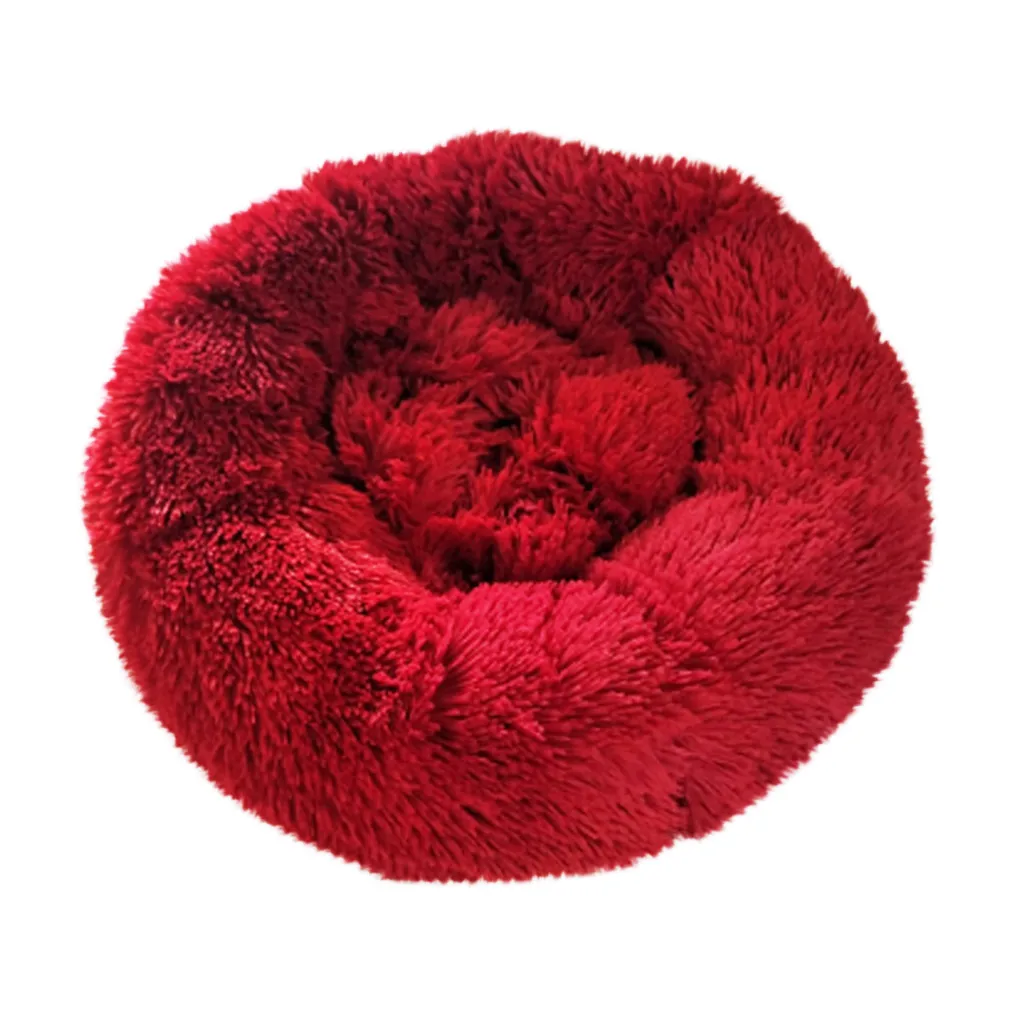 Round Dog Cat Bed Pet Washable House Breathable Lounger Sofa Deep Sleep Litter Kennel Super Soft Plush Beds @47 | Дом и сад