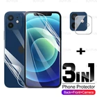 Гидрогелевая пленка для Apple iPhone 12 Pro Max Mini 3 в 1 HD Передняя + Задняя Защита экрана для iPhone iphne 11 Pro Max объектив защитное стекло