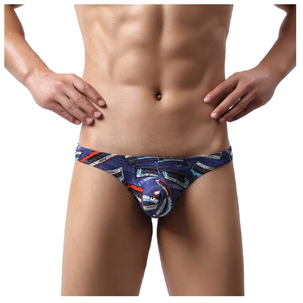 

Трусы-брифы мужские с выпуклым мешочком, стильное пикантное нижнее белье, спортивные брифы с выпуклым карманом, мужское бикини, нижнее бель...