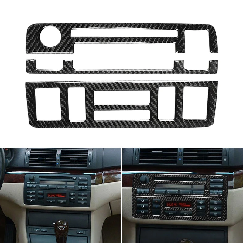 Стайлинг автомобиля Центральная панель управления из углеродного волокна