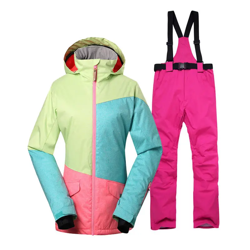 picture jacket pant Женский зимний костюм Спортивная одежда для улицы Сноубординг наборы водонепроницаемый ветрозащитный костюм лыжные куртки и комбинезон зимние брюки - Цвет: picture jacket pant