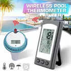 Solar Powered Wireless Pool Thermometer Swim SPA Pond Tub Waterproof Digital LCD Backlit Floating Temperature Transmitter Meter