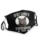 Забавная британская коротковоздушная дышащая унисекс маска для лица в виде котят противопылевая защитная маска респиратор для рта