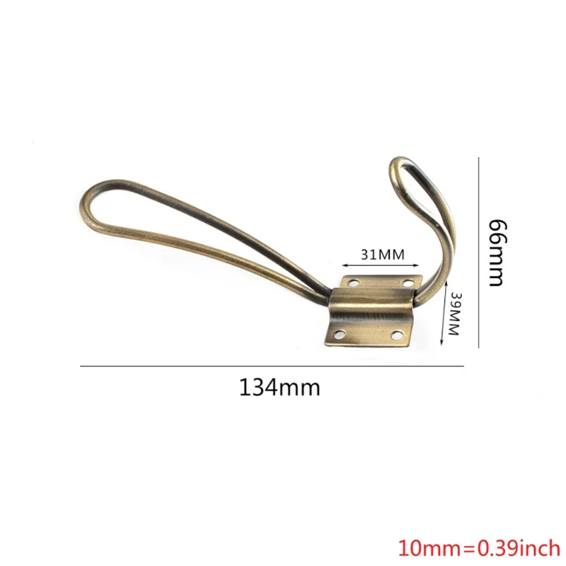 

Rustic Coat Hangers Double Heavy-duty Wall-mounted Iron Coat Hooks Robe Hanger for Bedroom Living Room Entryway