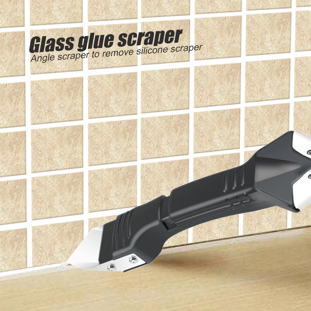 

5 in 1 Silicone Remover Caulk Glass Glue Angle Scraper Finisher Sealant Smooth Scraper Grout Kit Tools Gadgets Accessories