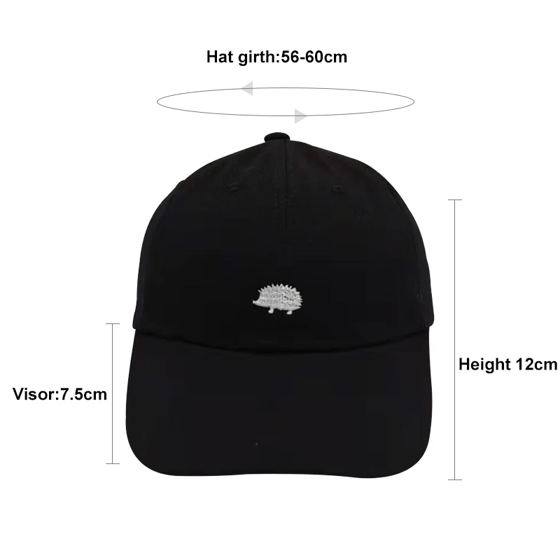 Папа шляпа милый Ежик вышивка бейсболка женская летняя Snapback Мужская кепка s унисекс эксклюзивный выпуск хип-хоп шапки