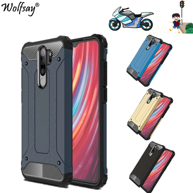 Чехол для Xiaomi Redmi Note 8 Pro чехол из ТПУ и поликарбоната противоударный Гибридный