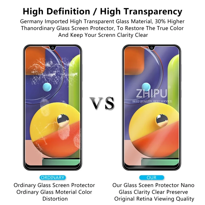 2 шт закаленное стекло для Samsung Galaxy A50S A30S A20S A10S протектор экрана 9H | Мобильные