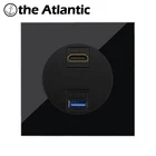HDMI и USB HDMI USB 3,0 гнездовой разъем для передачи данных, настенная розетка для компьютера, ПК, телевизора, телевизора, черная стеклянная рамка