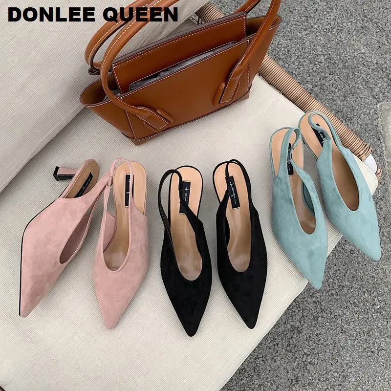 Женские босоножки на тонком среднем каблуке элегантные женские модельные туфли