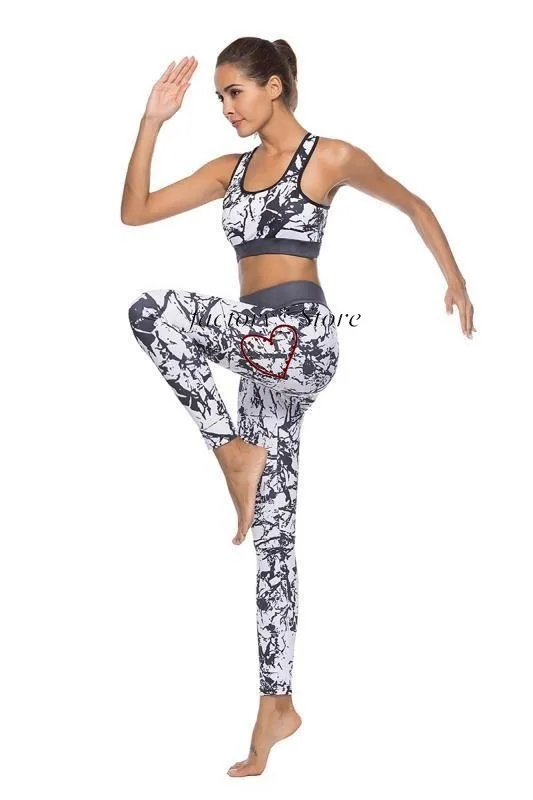 

Vest Pants Tracksuit Women's Clothing Graffiti Black and White Stone Printing 2 Piece Set Women