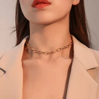fashion link chain choker chain necklace for women teens girls clavicle collar necklace trendy wedding party jewelry
