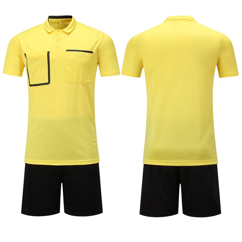 new style Soccer Referee uniform professional soccer referee shirts Football referee Jersey black yellow green