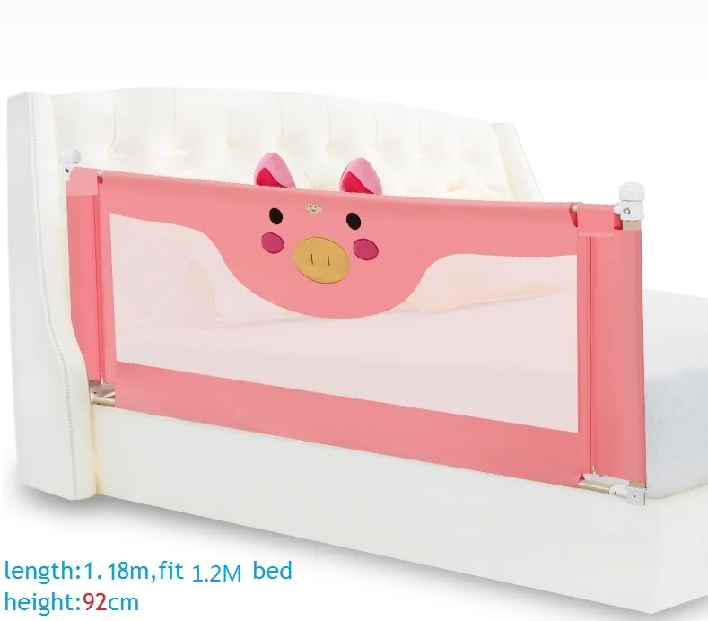 pink pig-1.2M От 1,2 м до 2,2 м портативная переносная кровать для путешествий детский манеж детская забор детская кровать с загородкой safeti Rails Защитная кровать забор детская ограждение - Цвет: pink pig-1.2M