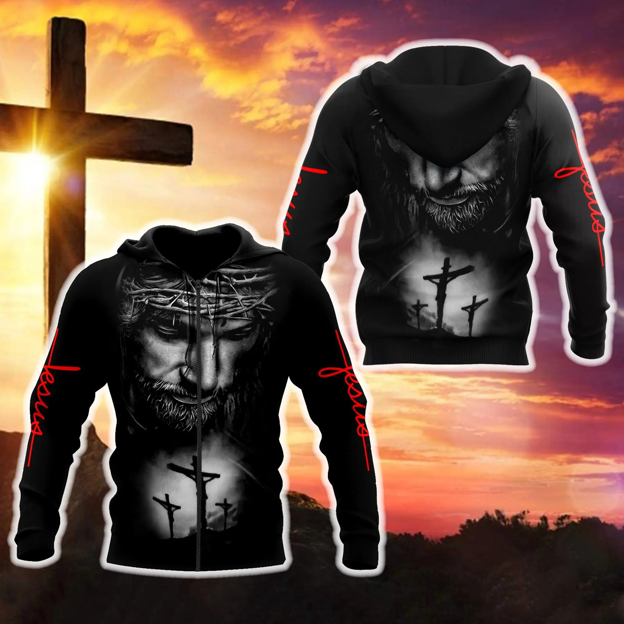 

2021 NewGod Christian Catholic Jesus Retro Streetwear Funny Pullover Harajuku 3DPrint Men/Women Zip/Hoodies/Sweatshirts type8