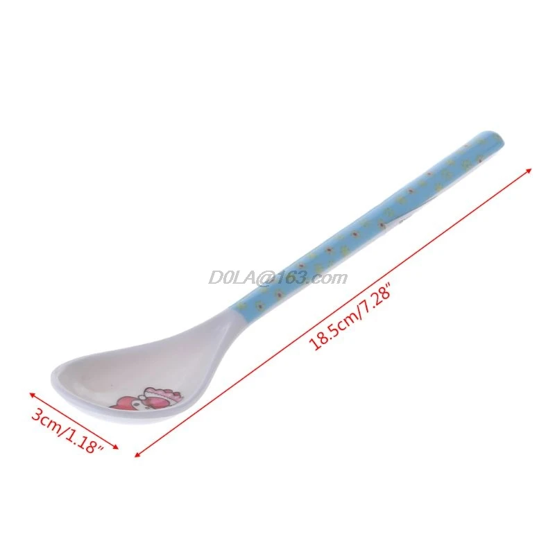 

Baby Spoon Long Handle Feeding Newborn Infant Cartoon Food Grade Dishes Cutlery Spoons Safe Non Toxic Accessories